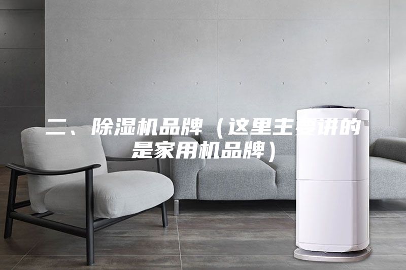 二、除濕機品牌（這里主要講的是家用機品牌）